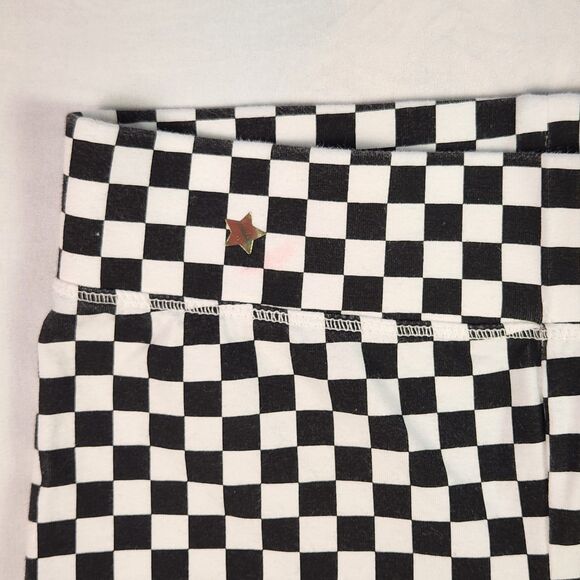 Vans Bike Shorts Womens XS Black White Flying V Print Patter Checkered - FLAWED - Picture 3 of 8